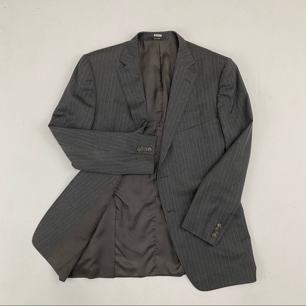 Ermenegildo Zegna Wool Grey Pinstripe Sport Coat